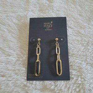 NWT Karizia Gold💛 Paperclip📎 Drop Earrings